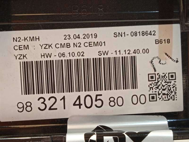 Recambio de cuadro instrumentos para citroën c3 origins referencia OEM IAM 9832140580 6