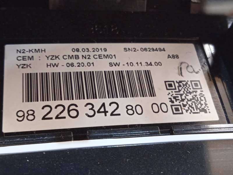 Recambio de cuadro instrumentos para citroën c3 aircross feel referencia OEM IAM 9822634280 8