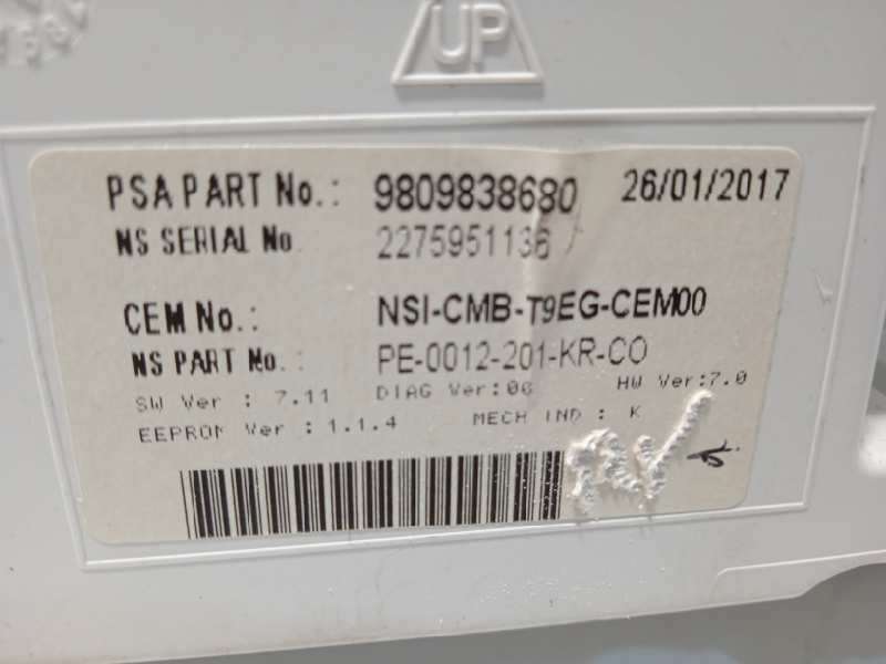 Recambio de cuadro instrumentos para peugeot 308 1.2 12v e-thp referencia OEM IAM 9809838680 - Azul 6