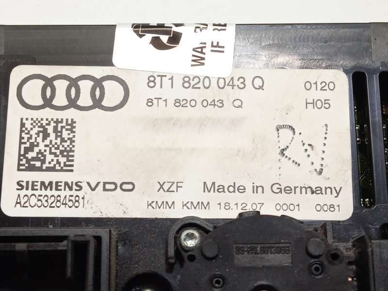 Recambio de mando climatizador para audi a4 ber. (b8) básico referencia OEM IAM 8T1820043Q  8T1820043QXZF - Negro 5