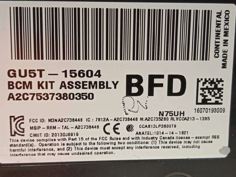 Recambio de caja reles / fusibles para ford mondeo lim. 2.0 tdci cat referencia OEM IAM GU5T15604BFD 2038397 A2C7537380350 4