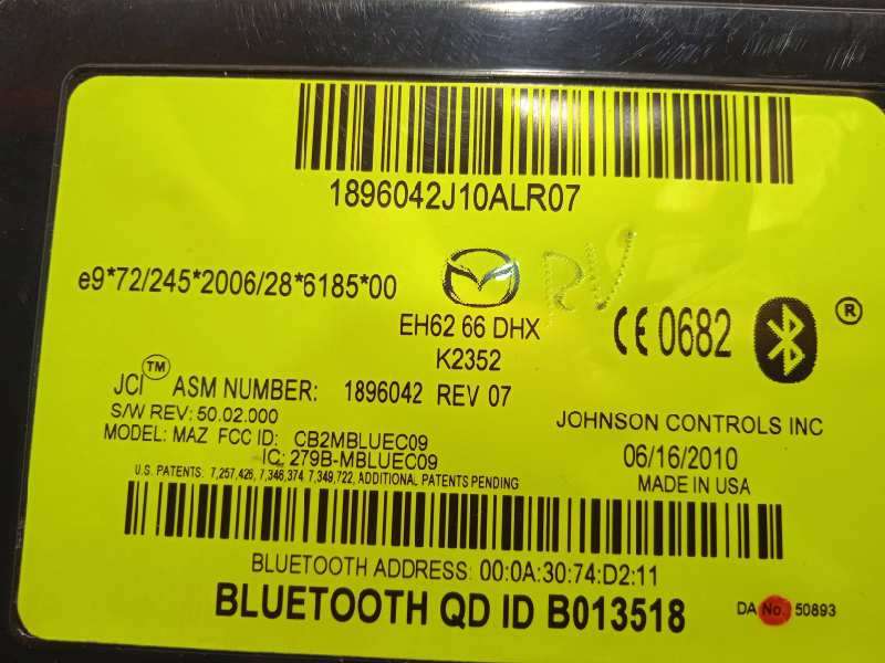 Recambio de centralita unidad control telefono para mazda cx-7 (er) 2.2 turbodiesel cat referencia OEM IAM EH6266DHX - Azul 3