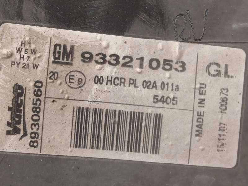 Recambio de faro derecho para opel meriva cosmo referencia OEM IAM 93321053  89308560 5