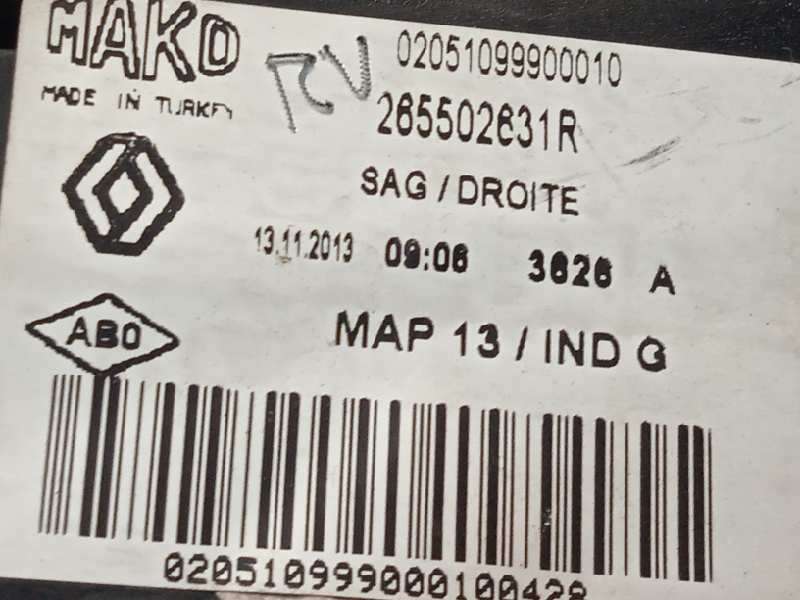 Recambio de piloto trasero derecho para renault clio iv 1.5 dci diesel fap referencia OEM IAM 265502631R - Blanco 5