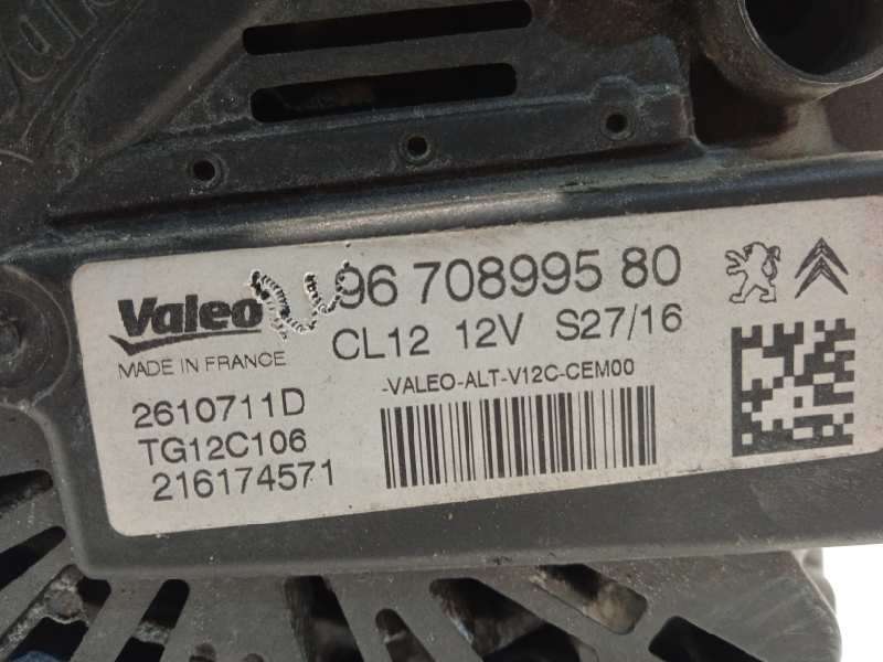 Recambio de alternador para citroën c4 picasso 1.2 12v e-thp / puretech referencia OEM IAM 9670899580 2610711D TG12C106 5