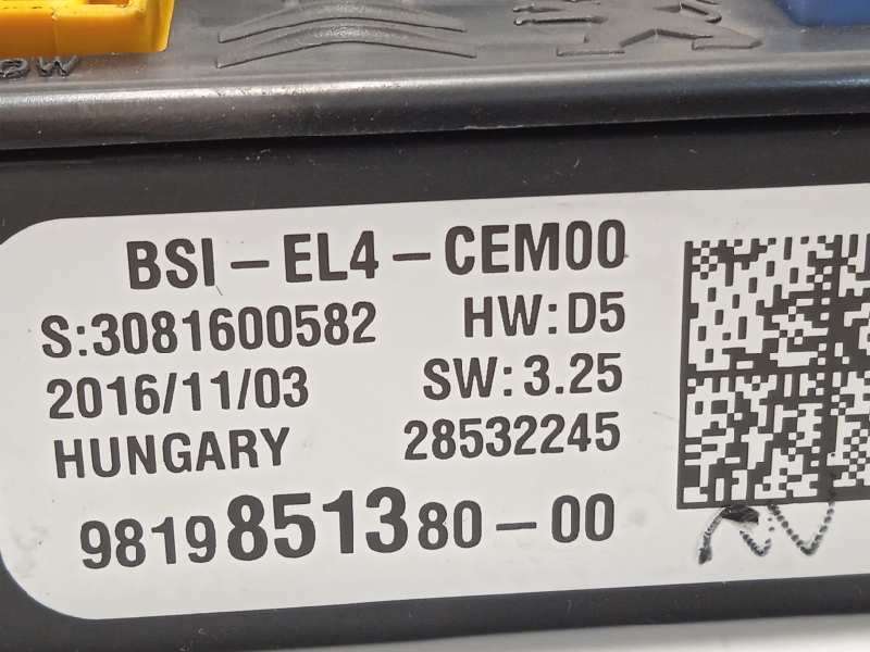 Recambio de caja reles / fusibles para citroën c4 grand picasso 1.2 12v e-thp / puretech referencia OEM IAM 9819851380 28550133 - Azul 3