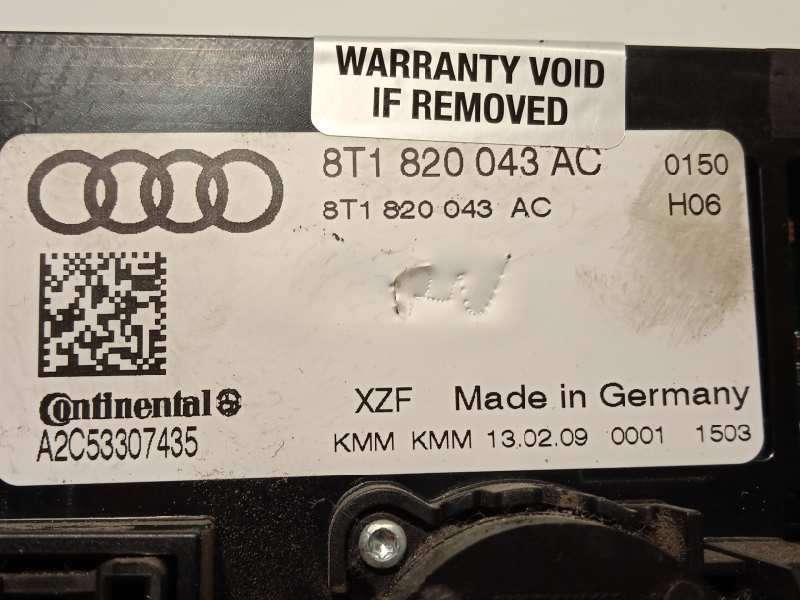 Recambio de mando climatizador para audi a5 coupe (8t) 2.7 tdi referencia OEM IAM 8T1820043AC 8T1820043ACXZF A2C53307435 - Negro 5