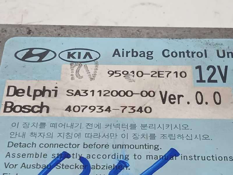 Recambio de centralita airbag para hyundai tucson (jm) 2.0 crdi cat referencia OEM IAM 959102E710 SA311200000 4079347340 - Negro 4