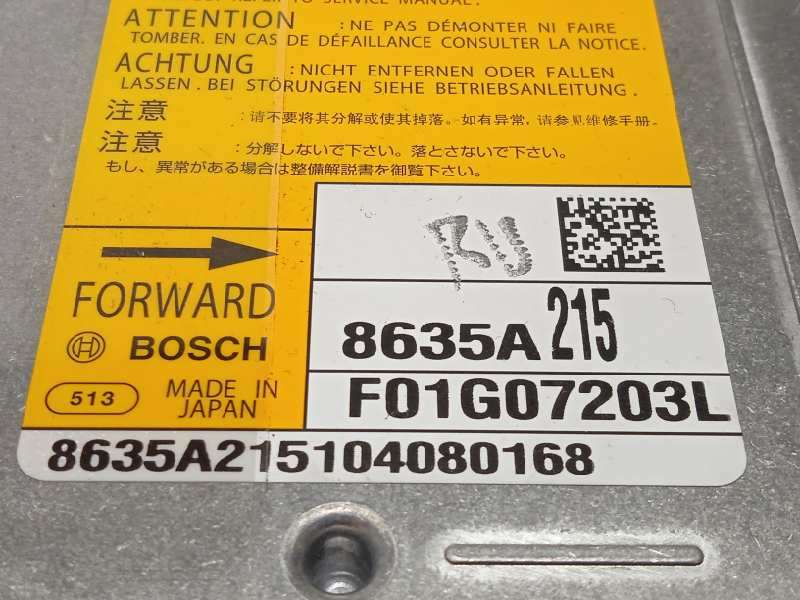 Recambio de centralita airbag para mitsubishi asx (ga0w) 1.8 di-d cat referencia OEM IAM 8635A215  F01G07203L - Blanco 4