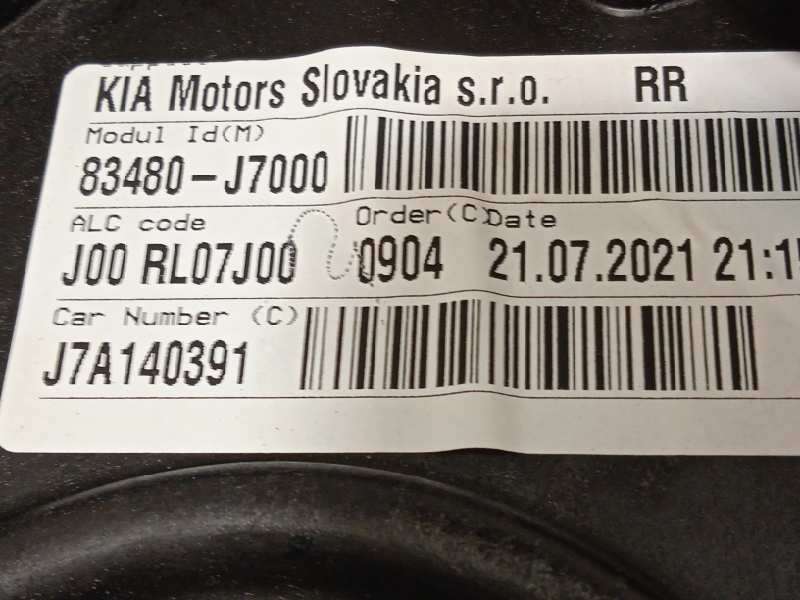 Recambio de elevalunas trasero derecho para kia ceed 1.4 tgdi cat referencia OEM IAM 83480J7000  83460J7000 - Gris 3