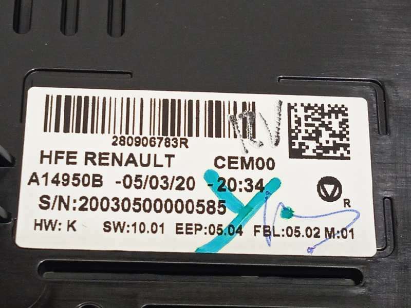 Recambio de pantalla multifuncion para renault kadjar zen referencia OEM IAM 280906783R 6
