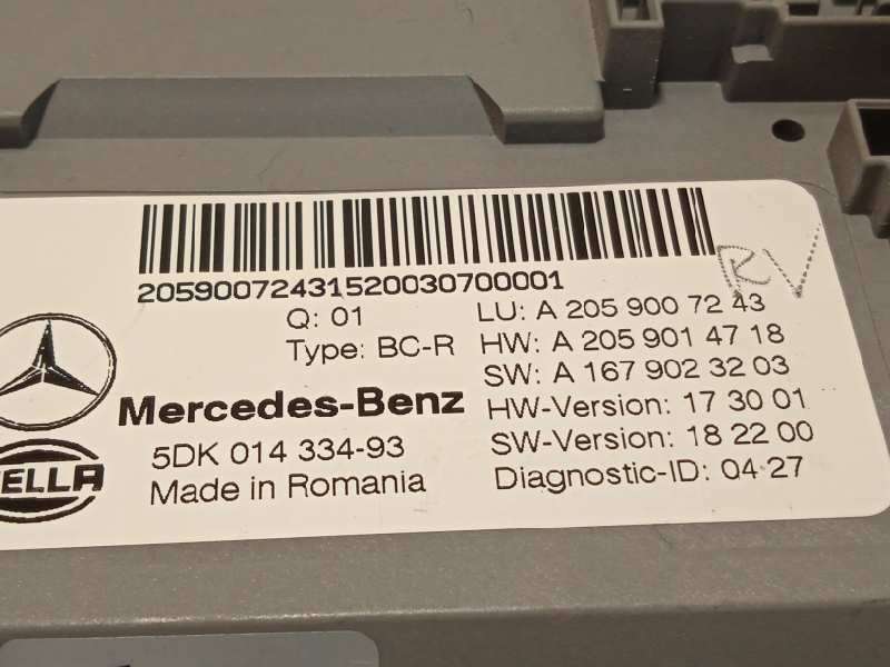 Recambio de modulo electronico para mercedes-benz clase glc (w253) glc 220 d 4matic (253.915) referencia OEM IAM A2059007243  5D - Azul 4