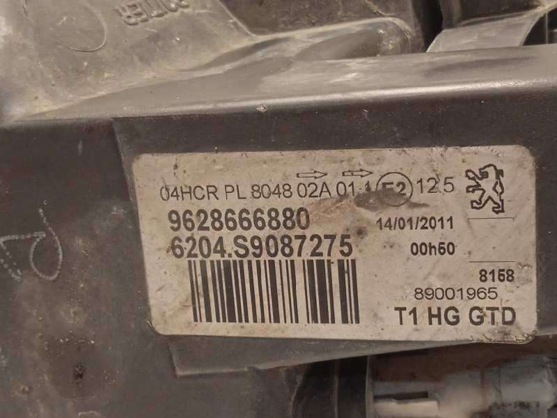 Recambio de faro izquierdo para peugeot 206 berlina x-line referencia OEM IAM 9628666880 6204S9 89001965 - Negro 5