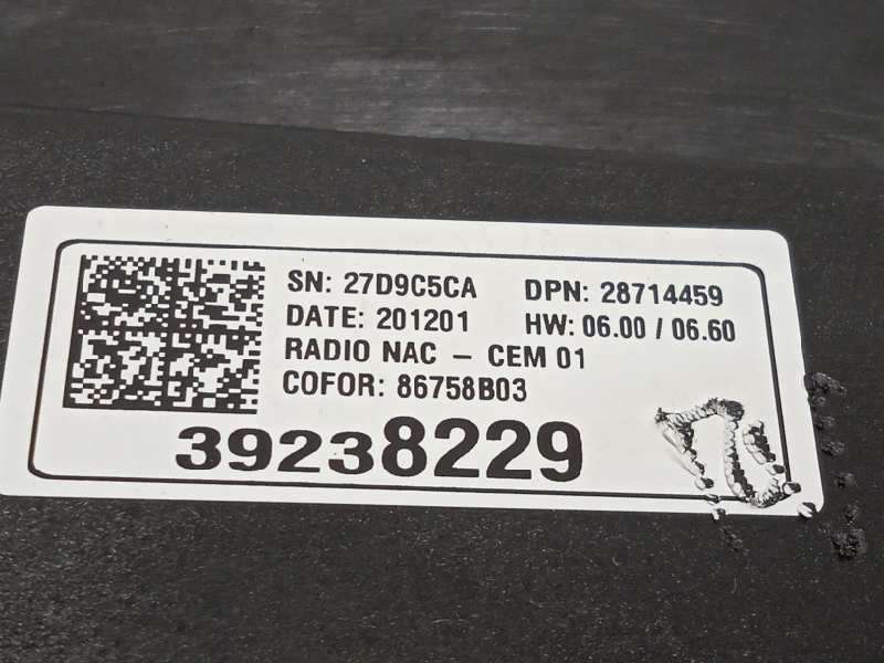 Recambio de pantalla multifuncion para opel crossland x design line referencia OEM IAM 39238229 6