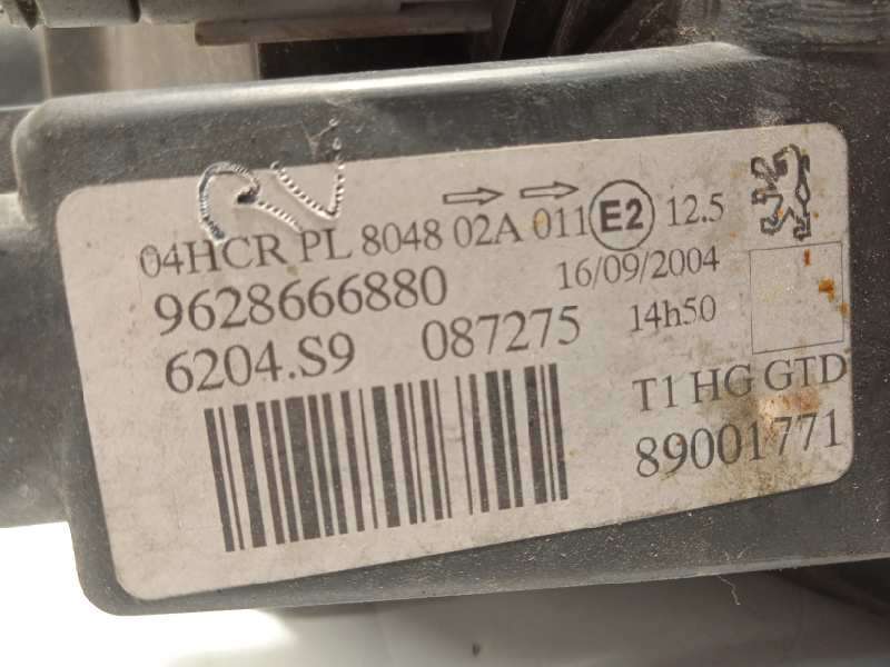 Recambio de faro izquierdo para peugeot 206 cc cc referencia OEM IAM 9628666880 6204S9 89001771 - Negro 4