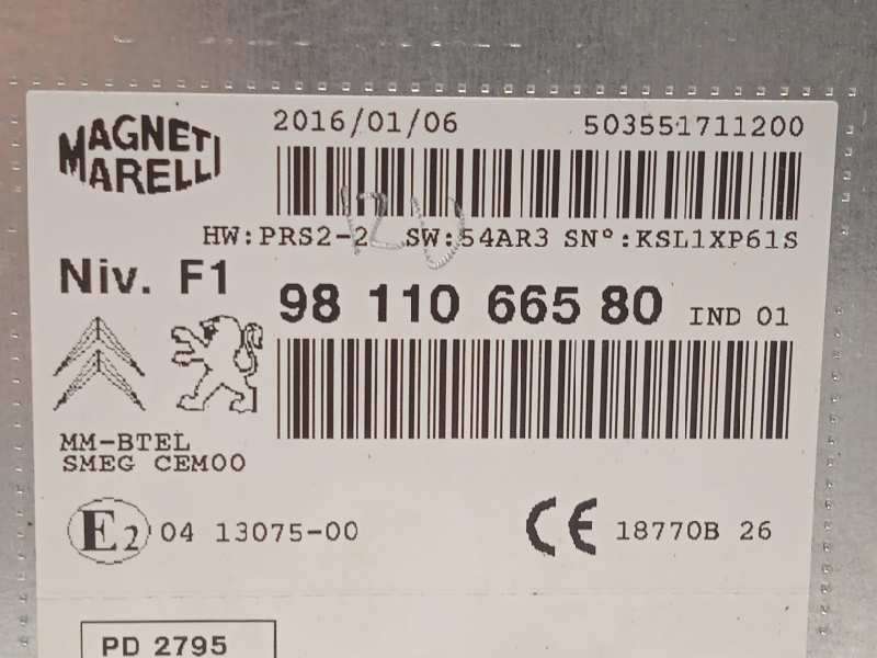 Recambio de sistema audio / radio cd para peugeot 2008 (--.2013) style referencia OEM IAM 9811066580 - Blanco 4