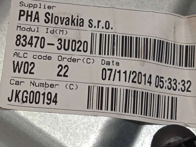 Recambio de elevalunas trasero izquierdo para kia sportage drive 4x2 referencia OEM IAM 834703U020 - Gris 4