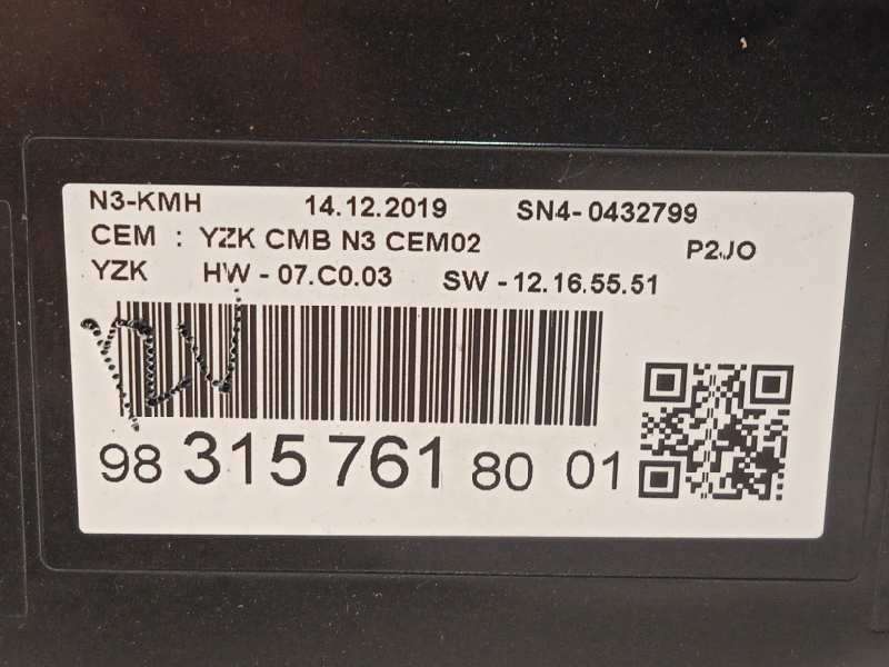 Recambio de cuadro instrumentos para opel corsa f elegance referencia OEM IAM 9831576180 6