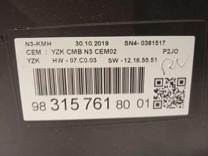 Recambio de cuadro instrumentos para opel corsa f elegance referencia OEM IAM 9831576180 6