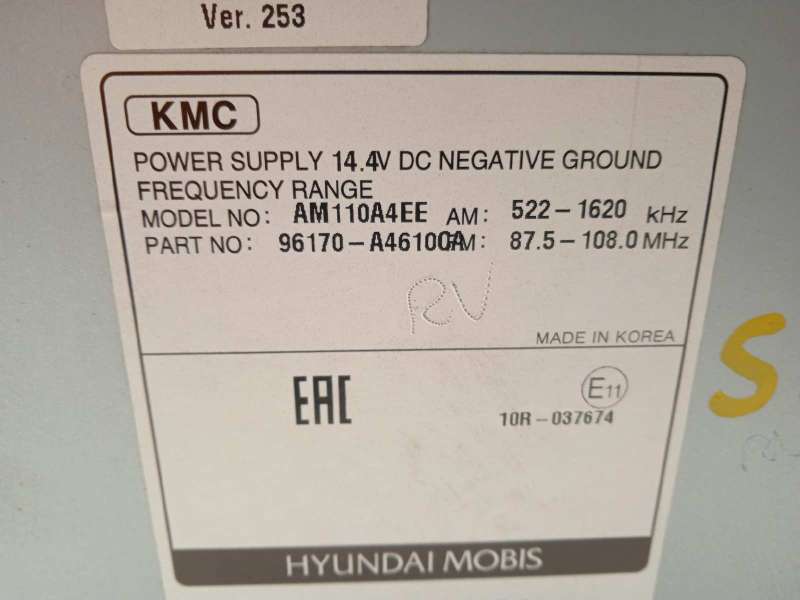 Recambio de sistema audio / radio cd para kia carens ( ) basic referencia OEM IAM 96170A4610CA - Blanco 6