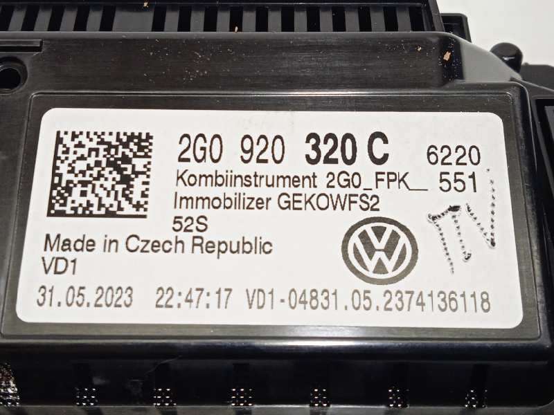Recambio de cuadro instrumentos para volkswagen t-cross sport referencia OEM IAM 2G0920320C 6