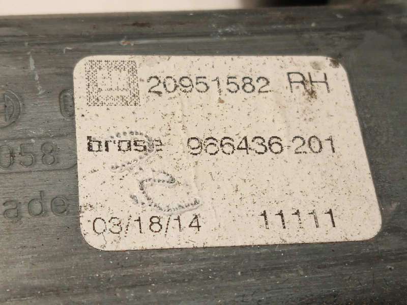 Recambio de elevalunas delantero derecho para opel zafira tourer 2.0 cdti cat referencia OEM IAM 13260138 - Azul 5