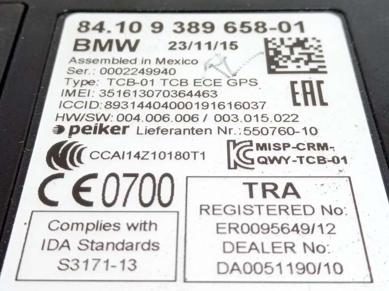 Recambio de modulo electronico para bmw 2 gran tourer (f46) 218 d referencia OEM IAM 84109389658 9389658 - Negro 4
