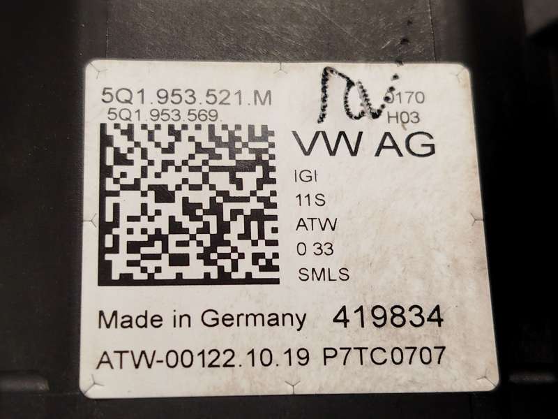 Recambio de mando intermitentes para volkswagen touran (5t1) 2.0 tdi referencia OEM IAM 5Q1953521M - Azul 6