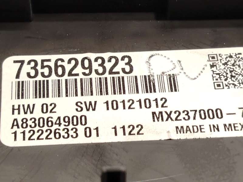 Recambio de mando climatizador para fiat 500 (312_) 1.0 mild hybrid (312.ayd1b) referencia OEM IAM 735629323  2370007530 - Blanco 5