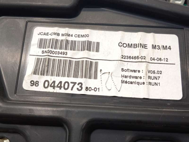 Recambio de cuadro instrumentos para citroën c-elysee (dd_) 1.6 vti 115 (ddnfp0, ddnfp6, ddnfp9) referencia OEM IAM 9804407380 - Azul 6