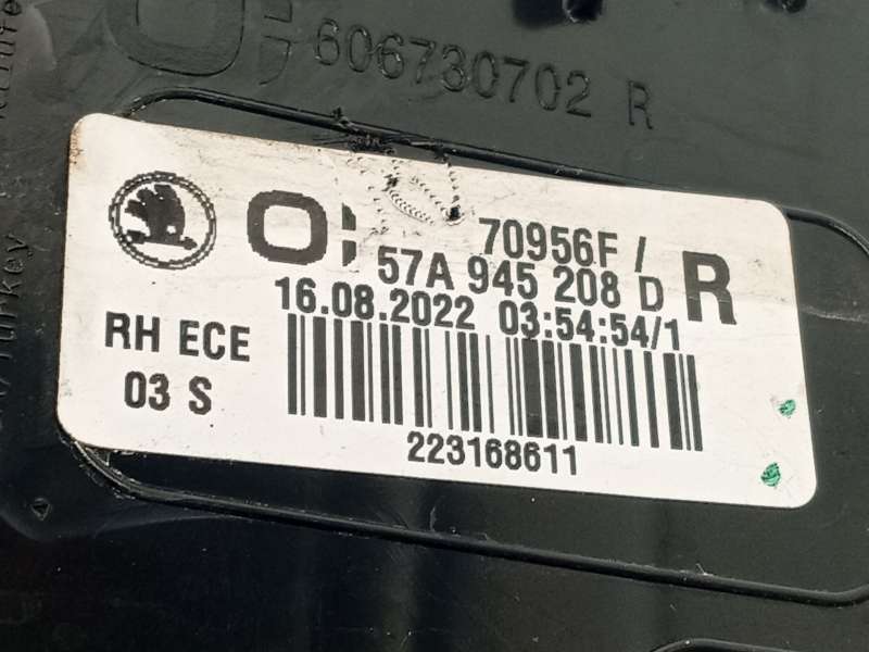 Recambio de piloto trasero derecho para skoda karoq (nu7, nd7) 1.5 tsi referencia OEM IAM 57A945208D 7