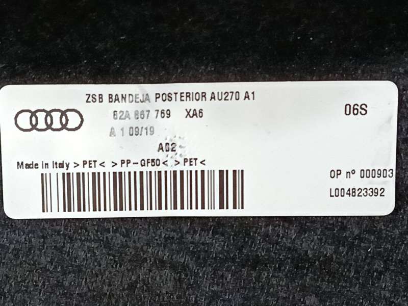 Recambio de bandeja trasera para audi a1 sportback (gba) 30 tfsi referencia OEM IAM 82A867769XA6 5