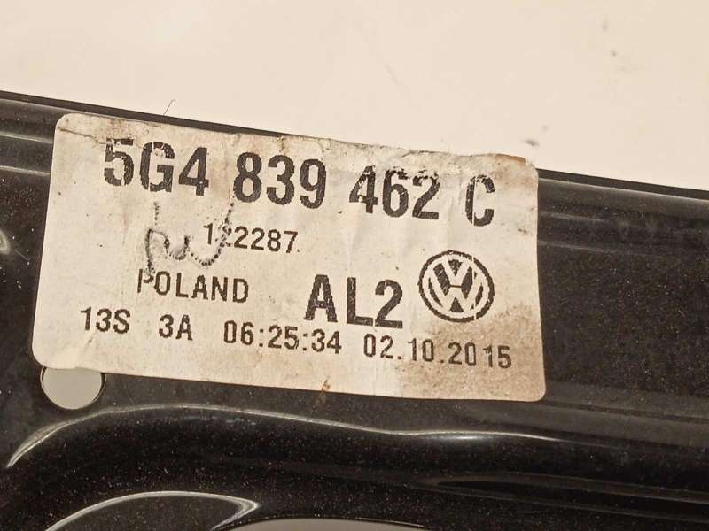 Recambio de elevalunas trasero derecho para volkswagen golf vii lim. advance bluemotion tech. referencia OEM IAM 5G4839462C - Gris 3