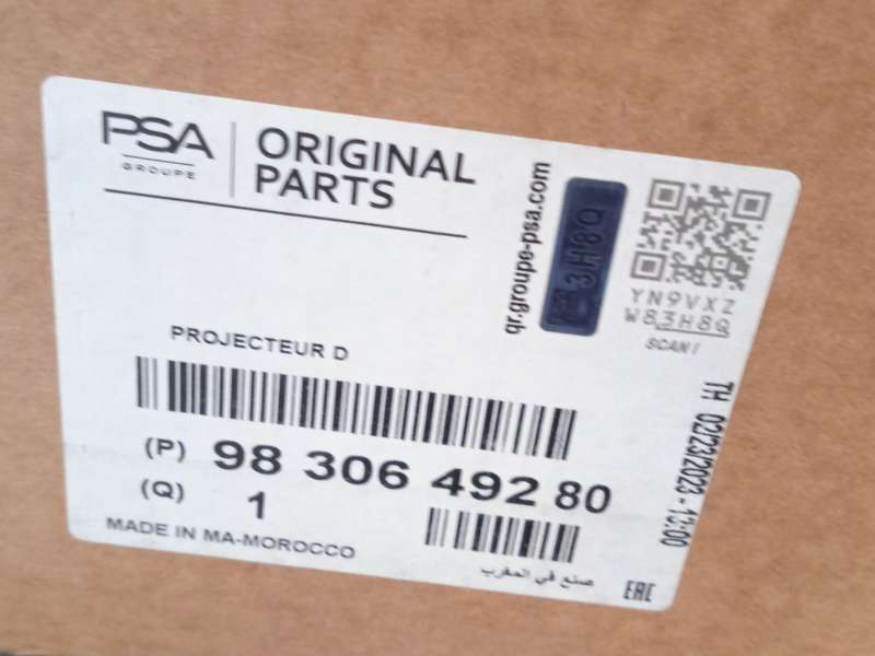 Recambio de faro derecho para citroën c4 iii 1.2 referencia OEM IAM 9830649280  73374698 8
