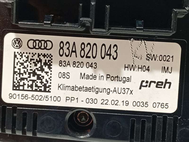 Recambio de mando climatizador para audi a1 sportback (gba) 30 tfsi referencia OEM IAM 83A820043IMJ 4