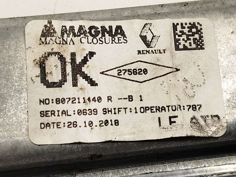 Recambio de elevalunas delantero izquierdo para dacia sandero ii (b8_) 1.0 sce 75 (b8jc, b8jd) referencia OEM IAM 807211440R - Azul 5