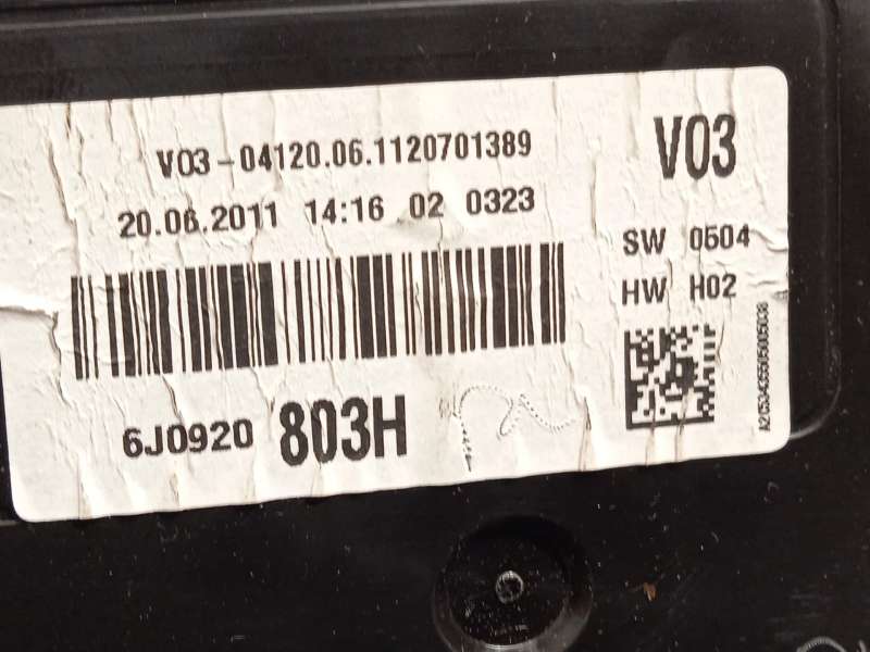 Recambio de cuadro instrumentos para seat ibiza iv sc (6j1, 6p5) 1.6 tdi referencia OEM IAM 6J0920803H - Blanco 6