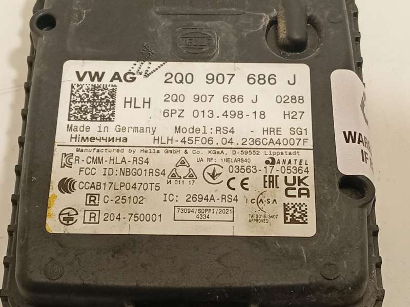 Recambio de modulo electronico para volkswagen golf viii variant (cg5, db5) 1.0 tsi referencia OEM IAM 2Q0907686J 3