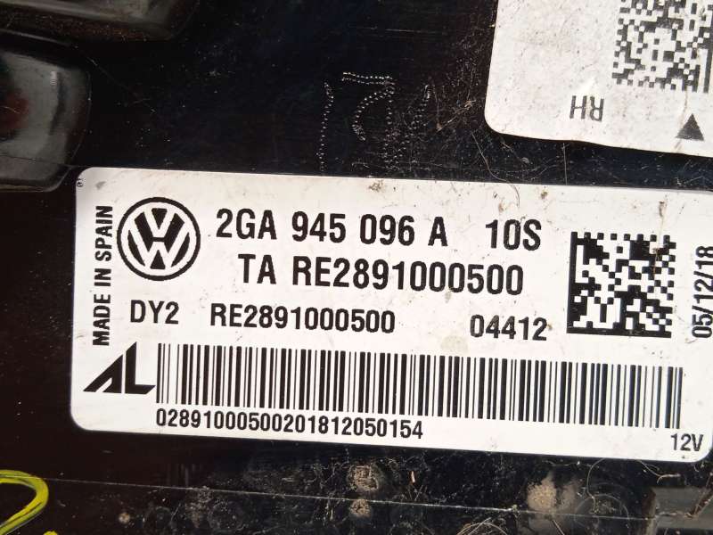 Recambio de piloto trasero derecho para volkswagen t-roc (a11, d11) 1.6 tdi referencia OEM IAM 2GA945096A - Blanco 5