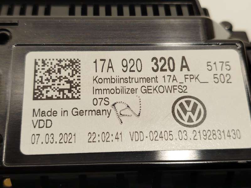 Recambio de cuadro instrumentos para volkswagen t-roc (a11, d11) 1.5 tsi referencia OEM IAM 17A920320A  A3C05738000 - Blanco 6