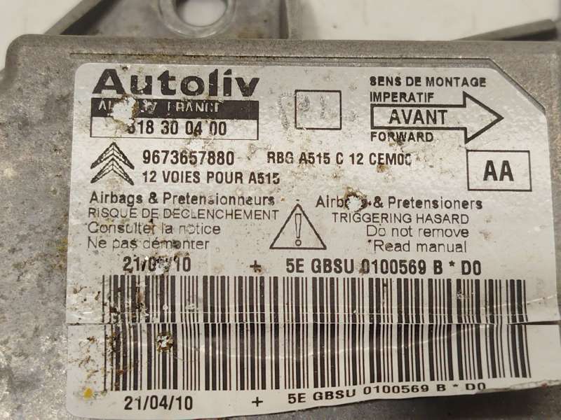 Recambio de centralita airbag para citroën c3 ii (sc_) 1.4 referencia OEM IAM 9673657880 6546T7 618300400 5