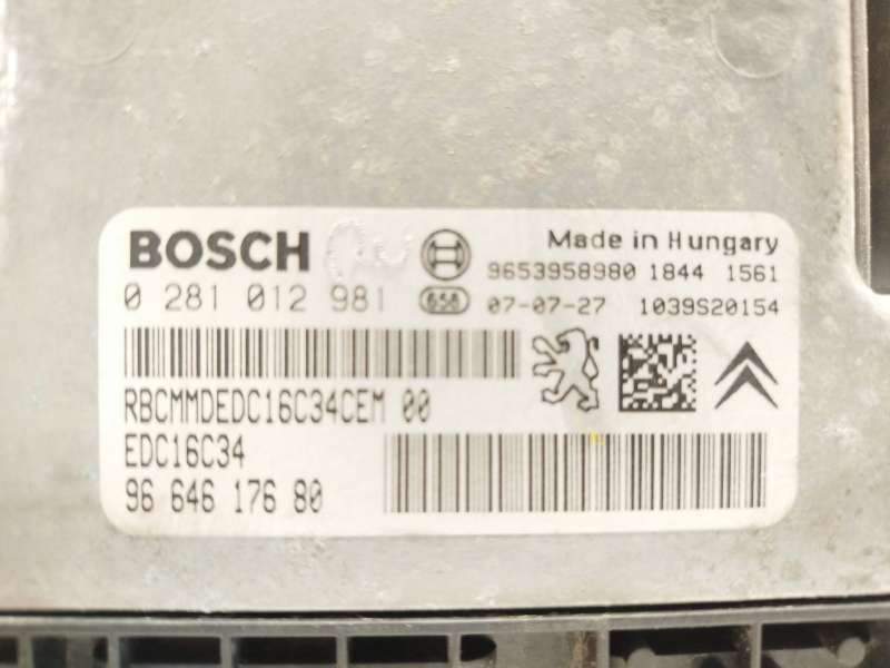 Recambio de centralita motor uce para citroën c4 grand picasso i (ua_) 1.6 hdi referencia OEM IAM 9664617680 9653958980 02810129 - Negro 4