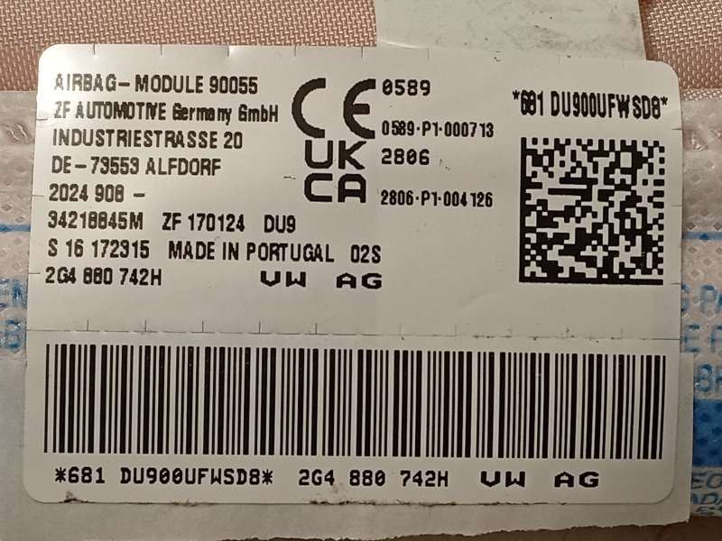 Recambio de airbag cortina delantero derecho para volkswagen polo vi (aw1, bz1, ae1, bz3) 1.0 tsi referencia OEM IAM 2G4880742H - Gris 4