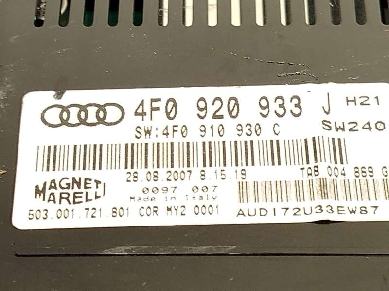 Recambio de cuadro instrumentos para audi a6 allroad c6 (4fh) 2.7 tdi quattro referencia OEM IAM 4F0920933  503001721801 7