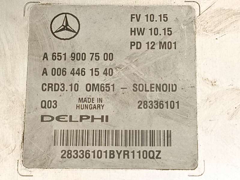 Recambio de centralita motor uce para mercedes-benz clase c (w204) c 220 cdi (204.002) referencia OEM IAM A6519007500 A006446154 - Negro 5