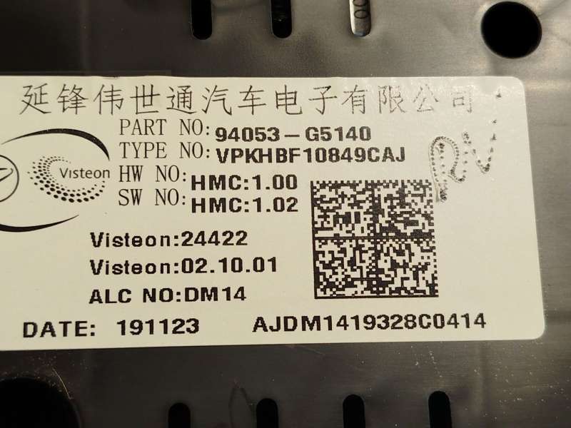 Recambio de cuadro instrumentos para kia niro referencia OEM IAM 94053G5140 - Blanco 7