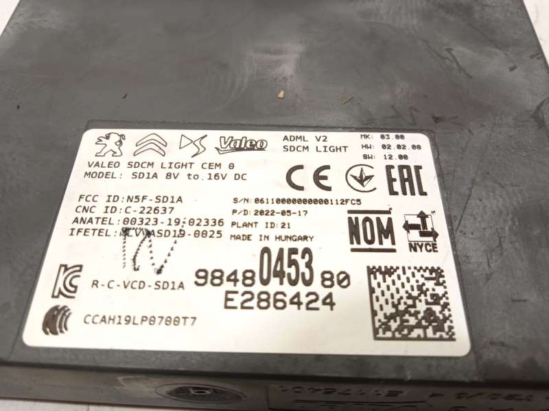 Recambio de modulo electronico para citroën c4 iii (ba_, bb_, bc_) 1.5 bluehdi 130 (bbyhzb) referencia OEM IAM 9848045380 - Marron 3