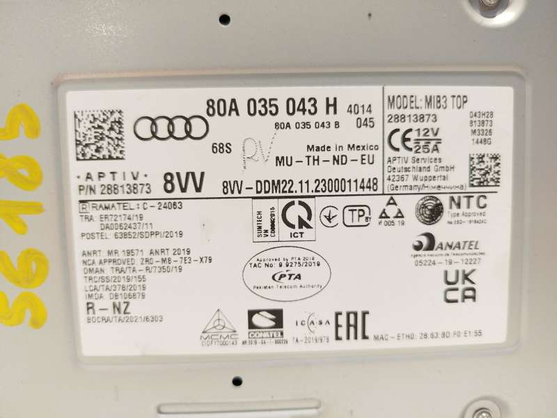 Recambio de sistema navegacion gps para audi q5 sportback (fyt) 40 tdi quattro referencia OEM IAM 80A035043H - Negro 6