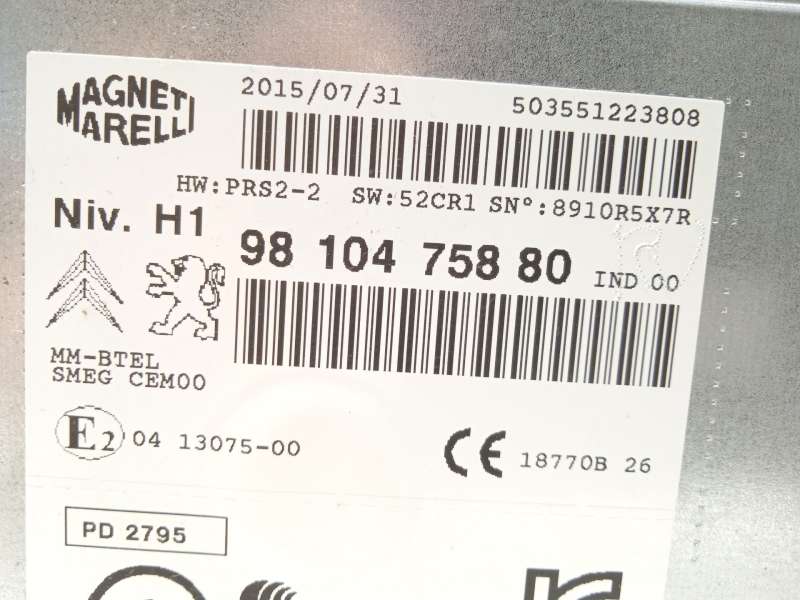 Recambio de sistema navegacion gps para peugeot 508 i (8d_) 1.6 bluehdi 120 referencia OEM IAM 9810475880  503551223808 5