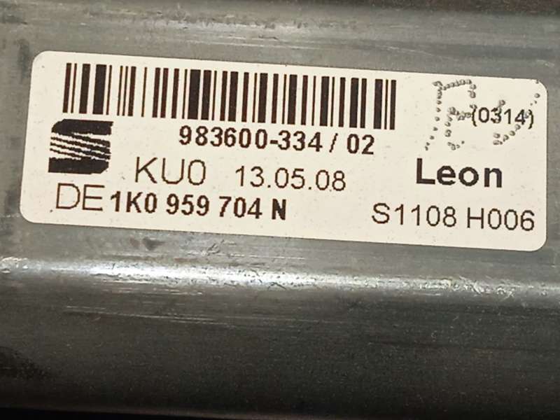 Recambio de elevalunas trasero derecho para seat leon (1p1) 1.9 tdi referencia OEM IAM 1K0959704N - Rojo 3